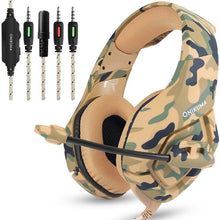 Load image into Gallery viewer, ONIKUMA K1 Camouflage PS4 Headset Bass Gaming Headphones Game Earphones Casque with Mic for PC Mobile Phone New Xbox One Tablet