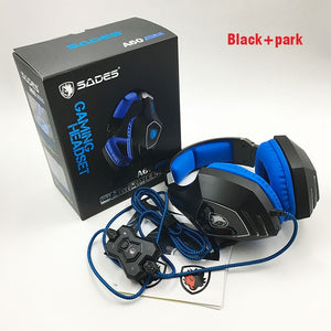 SADES A60 USB Virtual 7.1 Gaming Headset  Wired Headphones Deep Bass Vibration Casque Headphone with Microphone for Gamer