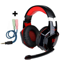 Load image into Gallery viewer, EACH G9000 G2000 Gaming Headsets Big Headphones With Light Mic Stereo Earphones Deep Bass for PC Computer Gamer Tablet PS4 X-BOX